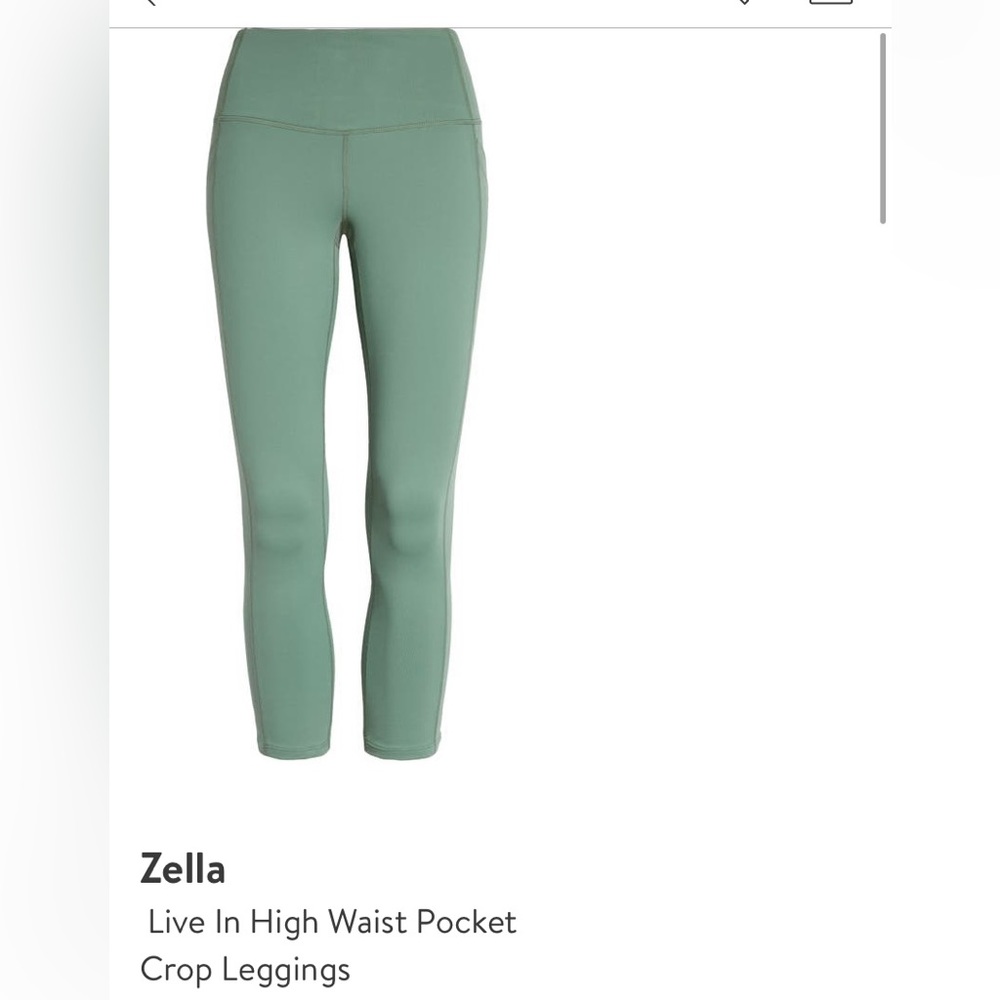Zella High Waist Crop Leggings